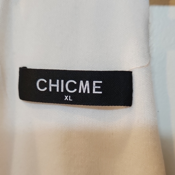 Womens Elegant White Asymmetrical Sleeveless Blouse With Leopard Print Size XL - Picture 6 of 6